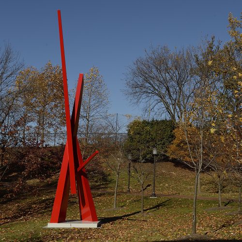 Red Sails sculpture